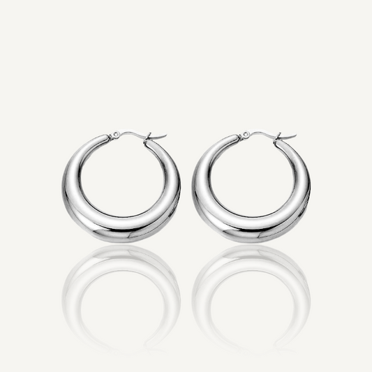 Nara hoop earrings / silver