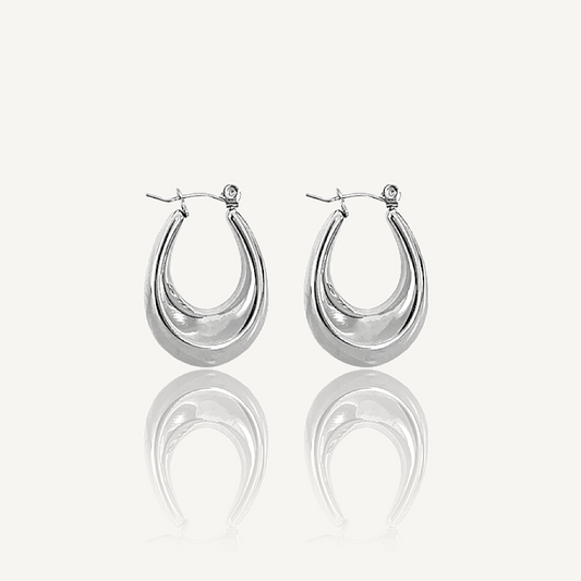 Viola hoop earrings / silver