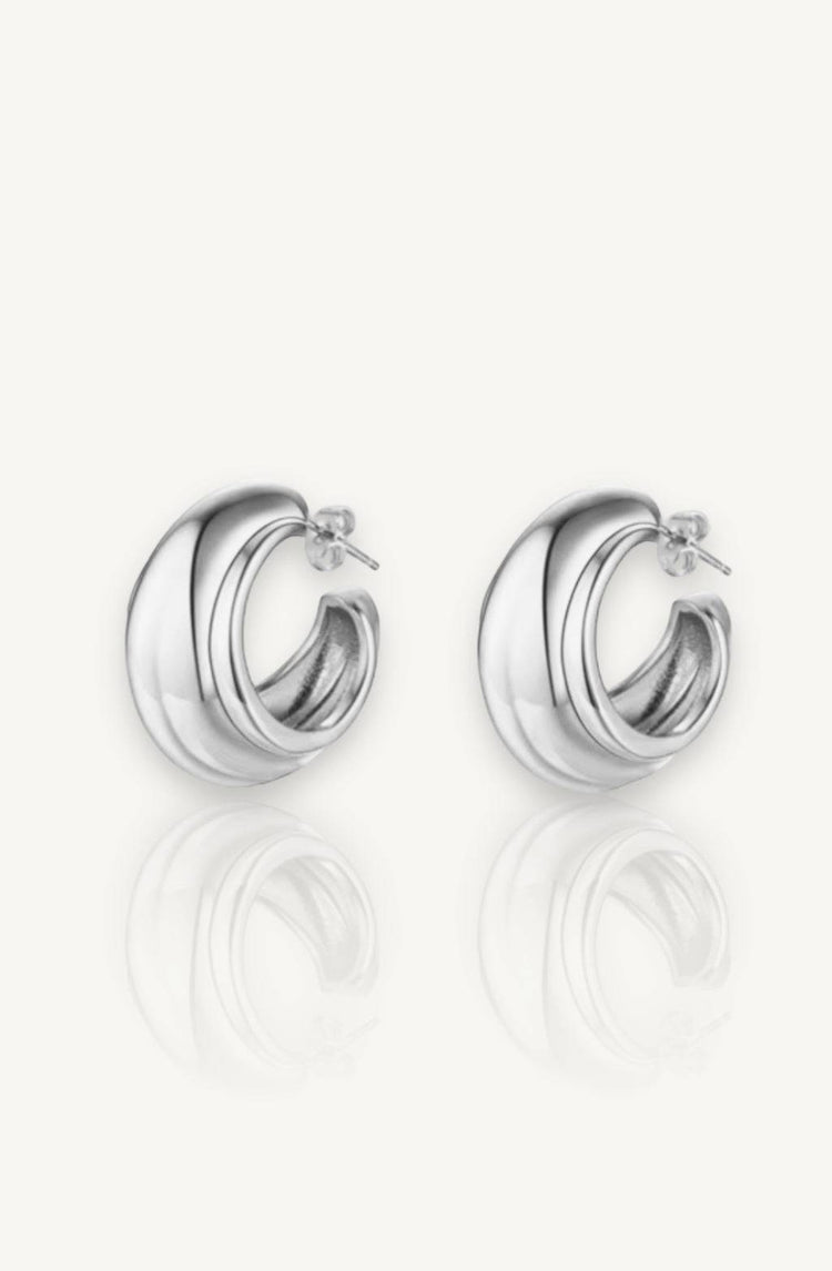 Melba Hoop Earrings / Silver