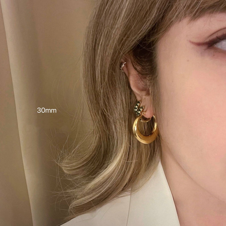 Large Nara Hoop Earrings / gold