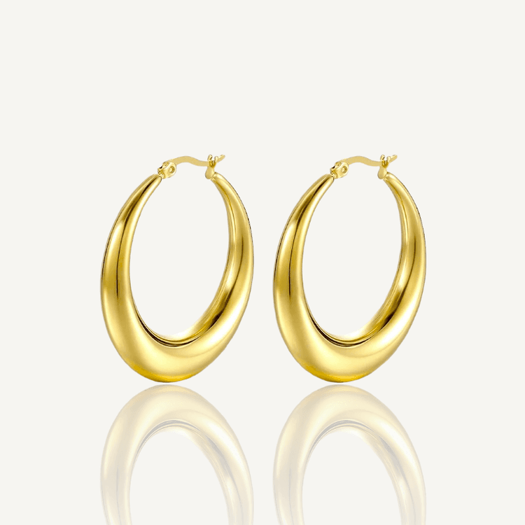 Large Nara Hoop Earrings / gold